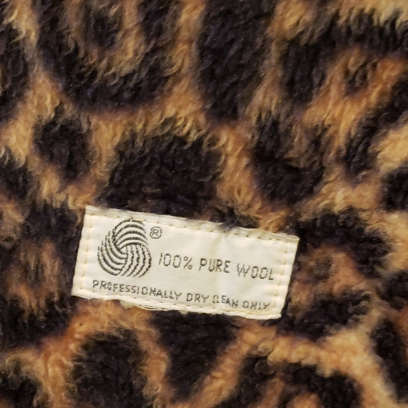 Vintage Leopard Wool Coat Pinup Style - Picture 4 of 8